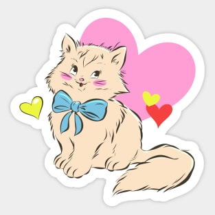 Cat Hand Drawn Cute Sticker